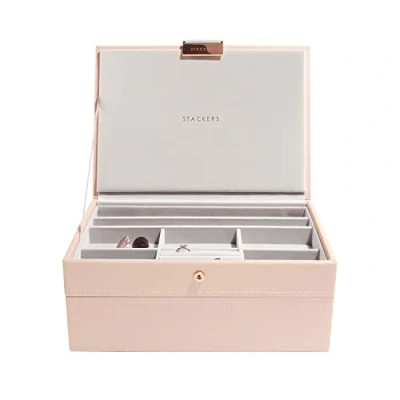 Afbeelding van Stackers Blush Pink Klassieke Sieradendoos, Set van 2