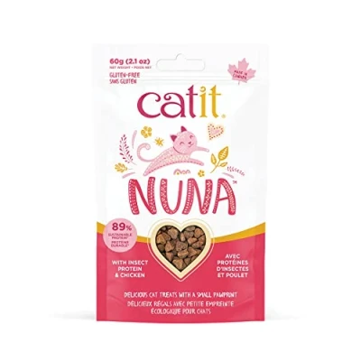 Afbeelding van Nuna Treats, lekkernijen voor katten op basis van insecteneiwitten, insecteneiwitten en kippenvlees, 60 g
