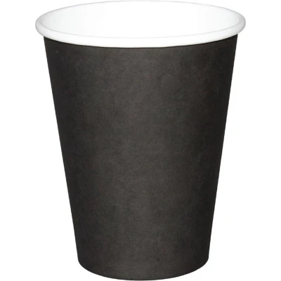 Afbeelding van Fiesta Recyclable koffiebekers enkelwandig zwart 34cl (1000 stuks)