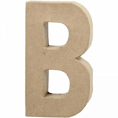 Afbeelding van Creotime papier mâché letter B 20,5 cm