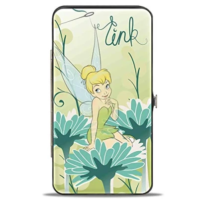 Afbeelding van Buckle Down Dames standaard scharnier portemonnee Tinker Bell, 7&quot; x 4&quot;, Bell