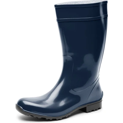 Afbeelding van Ladeheid LA LMG 967 Ilse Dames Regenlaarzen Rubber Hoog PVC Waterdicht Zwart 40