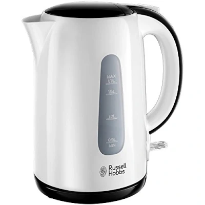 Afbeelding van Russell Hobbs 25070 70 kunststof waterkoker, 1.70L, 2200W, Zwart/Wit