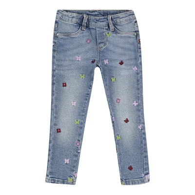 Afbeelding van s.Oliver regular fit jeans met all over print en borduursels blauw