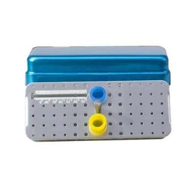 Afbeelding van 72 Hole Aluminium Autoclaaf Sterilisator Case Burs Dental Desinfectie Endo Bestanden Houder Doos Voor Mondverzorging Gereedschap