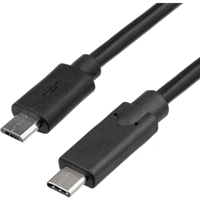 Afbeelding van Akyga USB kabel micro B stekker, C stekker 1.00 m Zwart AK 16