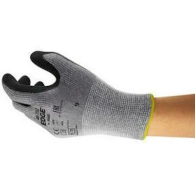 Afbeelding van Ansell Edge 48 702 Resistent Werkhandschoenen Afgesneden, Multi Use Industriële Bescherming, Doe Het Zelf, Mechanica, Tuinieren, Veiligheidshandschoen, Zwart (12 Paren)
