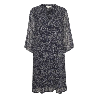 Afbeelding van Part Two Elkapw Jurk, Dames, Maat: 40, Dark navy scattered flower