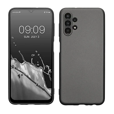 Afbeelding van kwmobile telefoonhoesje geschikt voor Samsung Galaxy A13 4G Hoesje smartphone Back cover in metallic grijs