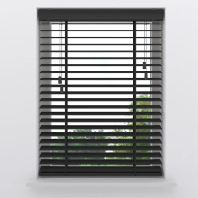 Afbeelding van Houten jaloezie Easy 50 mm Bamboe Black 120x240cm (Zwart)