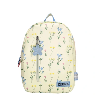 Afbeelding van Zebra Trends Saar Backpack creme flowers schooltas kind