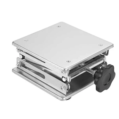Afbeelding van Laboratoriumschaar Jack, 150 * mm Roestvrijstalen laboratoriumsteun Jack Platform Lab Lift Stand Tafel, uitbreidbaar hefhoogtebereik van 70 tot 250
