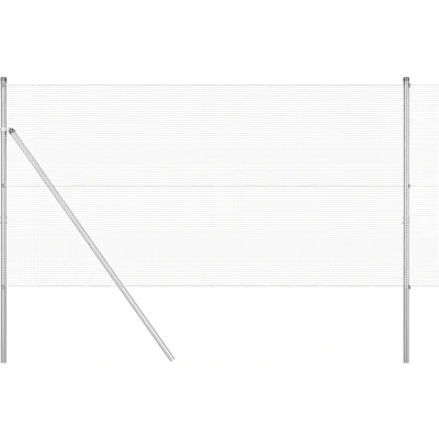 Afbeelding van vidaXL Gelast Draadhek met 13 Palen 1x50 m Gegalvaniseerd Staal