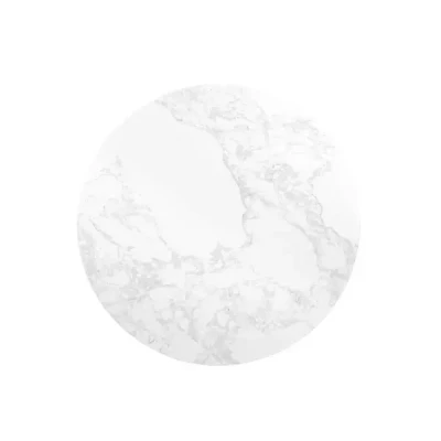Afbeelding van Rond Bolero Tafelblad met Wit Marmereffect 600 Mm DC300