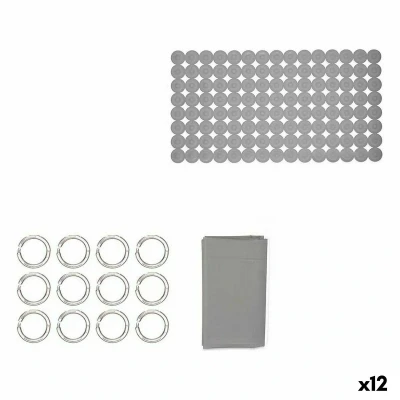 Afbeelding van Badset Grijs PVC Polyethyleen EVA (12 Stuks)