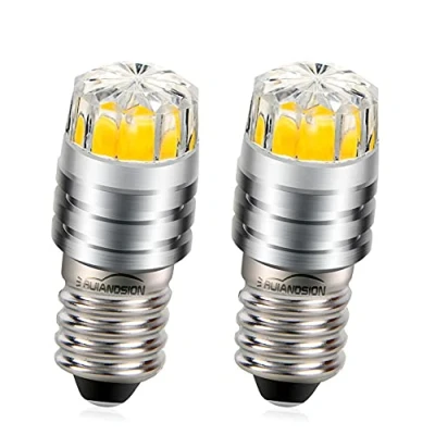 Afbeelding van Ruiandsion 2 stuks W COB 12 V E10 LED reservelamp voor zaklamp, 4300 K warm wit