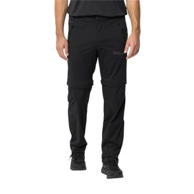 Afbeelding van Jack Wolfskin Glastal ZIP OFF Pants 2IN1 Outdoorbroeken, Heren, Maat: 46, Black