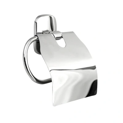 Afbeelding van Toiletrolhouder Sapho Rumba met Klep Chroom