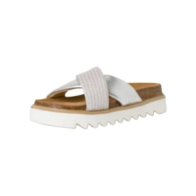 Afbeelding van Tamaris Muiltjes, Dames, Maat: 41, Silver comb Leer en textiel
