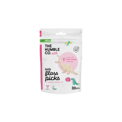 Afbeelding van The Humble Co. Flosdraad Kids Aardbei 30 Stuks