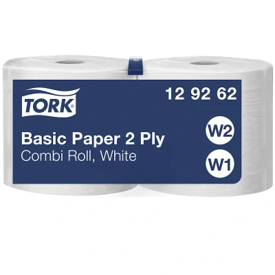 Afbeelding van Tork universal wiper 320 2 lgs wit 510 mtr x 24 cm pak à rol/1000 vel (129262)
