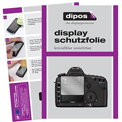 Afbeelding van dipos 2x Beschermfolie geschikt voor Canon Eos 5D Mark II Krasbestendige &amp; heldere Screenprotector Ultra Thin