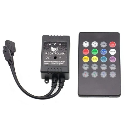 Afbeelding van Muziekgestuurde RGB controller Met afstandsbediening 20 knoppen