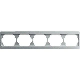 Afbeelding van Abb busch jaeger alpha exclusive 5 voudig afdekraam horizontaal 81x365x11mm ip20 titanium 2cka001754a4131