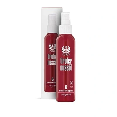 Afbeelding van Tiroler Nussöl Zonneolie spray original LSF 6 waterbestendig, per stuk verpakt (1 x 150 ml)