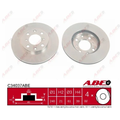 Afbeelding van ABE Remschijven C34037ABE