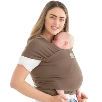Afbeelding van KeaBabies babydrager vanaf de geboorte, ademende babydraagdoeken, pasgeborenen babydoek, draagdoek voor pasgeborenen, peuters, handvrije babydrager, wikkeldrager (Saddle