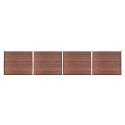 Afbeelding van Schuttingpanelenset 699x146 cm HKC bruin