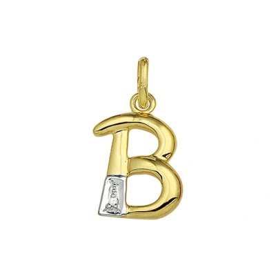 Afbeelding van Trendjuwelier huiscollectie Bedel Letter B Diamant 0.005 Ct. Goud