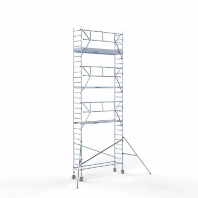 Afbeelding van Gevelvrije rolsteiger 0.75x3.05x9.20m werkhoogte &quot;lichtgewicht platformen&quot;