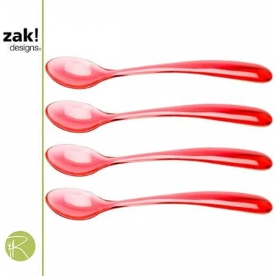 Afbeelding van Zak!Designs Stacky IJslepel 15 cm Set van 4 Stuks Kunststof Wit
