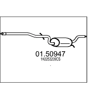 Afbeelding van MTS 01.50947 Middendemper