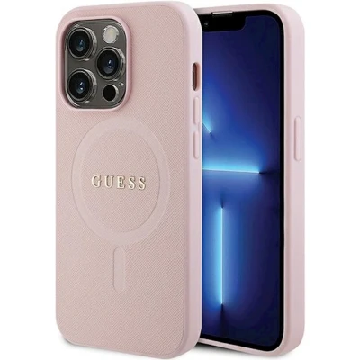 Afbeelding van Guess iPhone 14 Pro Max 6,7 pink hardcase Saffiano MagSafe