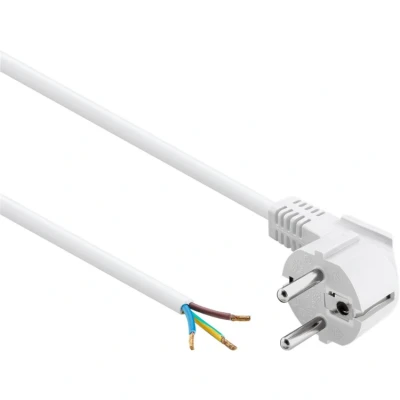 Afbeelding van Schuko apparaatsnoer 3x0,75mm2 met open einde 2m wit