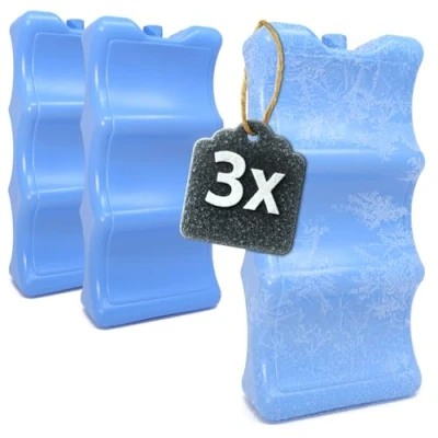 Afbeelding van COM FOUR® 3x koelelement voor blikjes en kleine flesjes can ice pack packs koelbox koeltas (3x blikje coldpack)