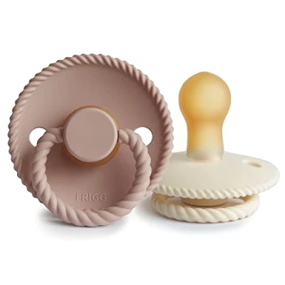 Afbeelding van Frigg Fopspeen Rope 0 6mnd Blush/Cream 2st