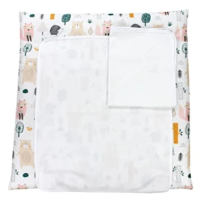 Afbeelding van TupTam Baby Aankleedkussen incl. 2 Badstof Hoezen ANK019, Bos/Beige, 75 x 80 cm