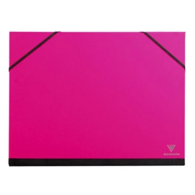 Afbeelding van Clairefontaine 44806C tekenmap (elastiek, B4, 28 x cm, ideaal voor het opbergen van je werk), fuchsia