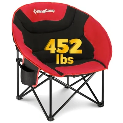 Afbeelding van KingCamp Moon Chair campingstoel klapstoel met rugzak, bekerhouder