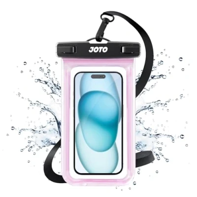 Afbeelding van JOTO Waterdichte beschermhoes voor iPhone 14/13/12/11 Mini Plus Pro Max XS XR X SE, Samsung S22 S20 FE A52, Redmi Note 11S/10S/10 Pro, IPX8 gecertificeerd, waterdicht, telefoon tot 7 inch, lichtroze