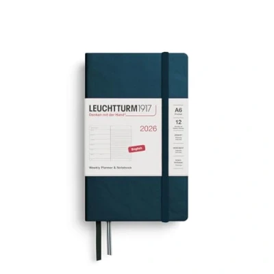 Afbeelding van Leuchtturm zakagenda 2026 15 x 9.5 cm 7d1p + notitie deep sea