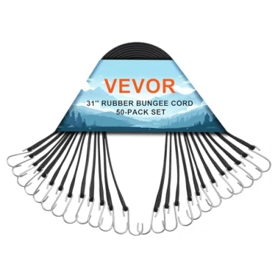 Afbeelding van VEVOR spanrubber met haak spantouw bagagerubber expander fiets 50 stuks 81cm