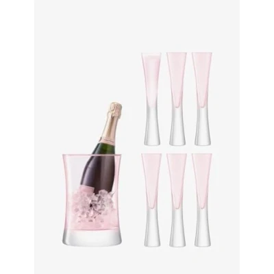 Afbeelding van Champagne Serveerset L.S.A. Moya Pink (7 delig)