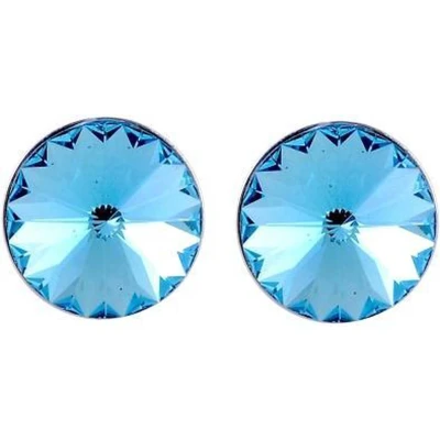 Afbeelding van Behave Blauwe oorsteker 6mm met swarovski elements