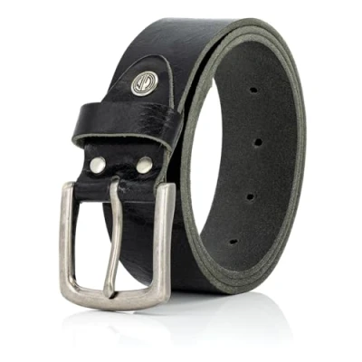 Afbeelding van LINDENMANN riem heren buffelleer 40mm zwart, Taillewijdte 125 cm Totale lengte 140 B 50 XXXL