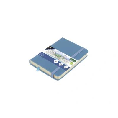 Afbeelding van Schetsboek Kangaro A6 sky blue PU HC 80 vel 140gr roomwit met elastiek